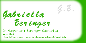 gabriella beringer business card